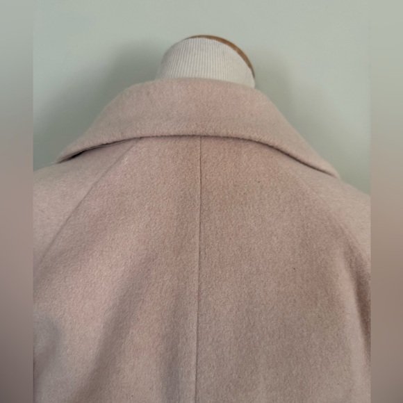 [Evan Picone] Vintage Cream Maxi Wool and Cashmere Blend Belted Coat Sz: 10P - Picture 6 of 16